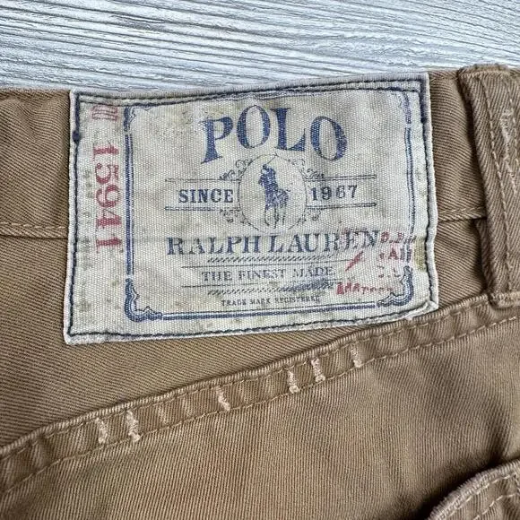 Polo Ralph Lauren Men's Khaki Chino Pants Size 33x30 Tan Brown Classic 867 - Picture 9 of 9